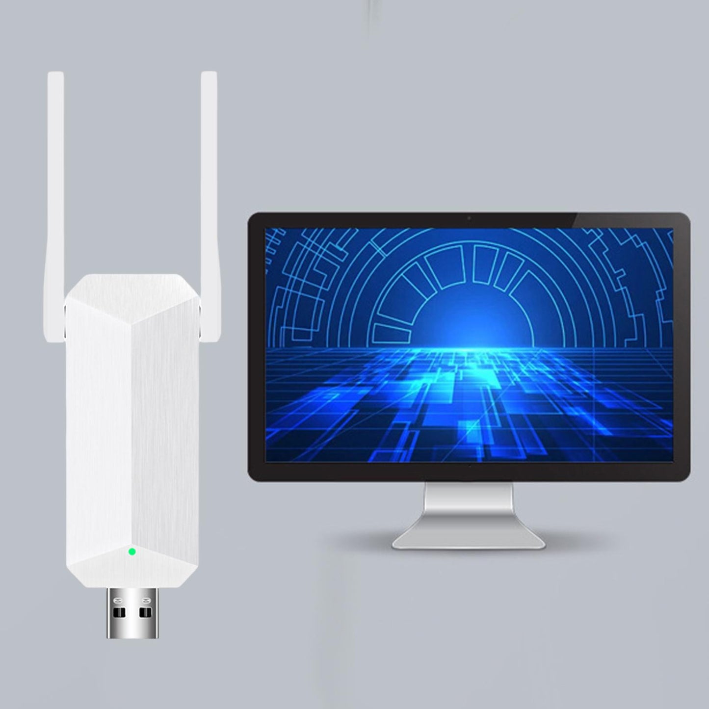 Wireless Network Adapter USB 3.0 Wireless WiFi Adapter for PC Laptop Desktop White