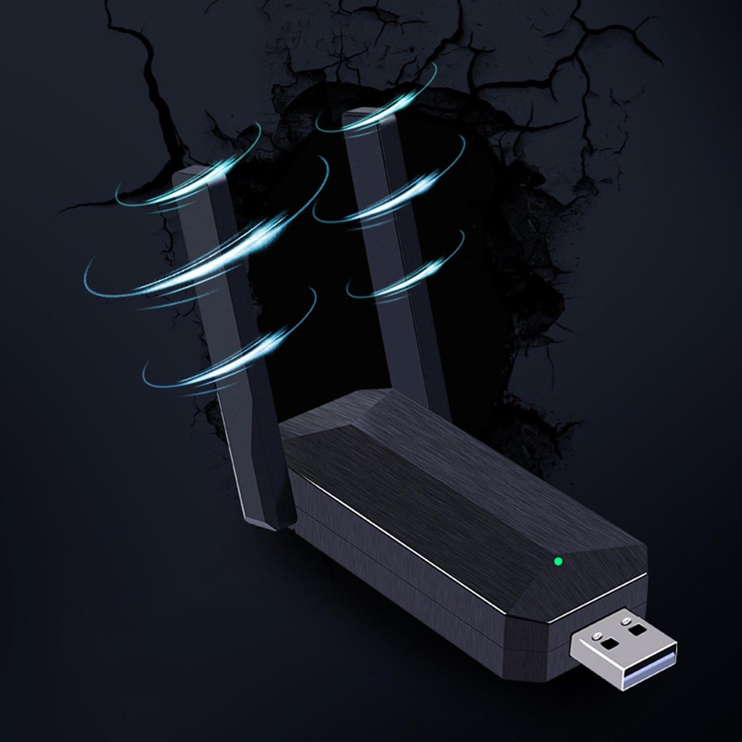 Wireless Network Adapter USB 3.0 Wireless WiFi Adapter for PC Laptop Desktop Black