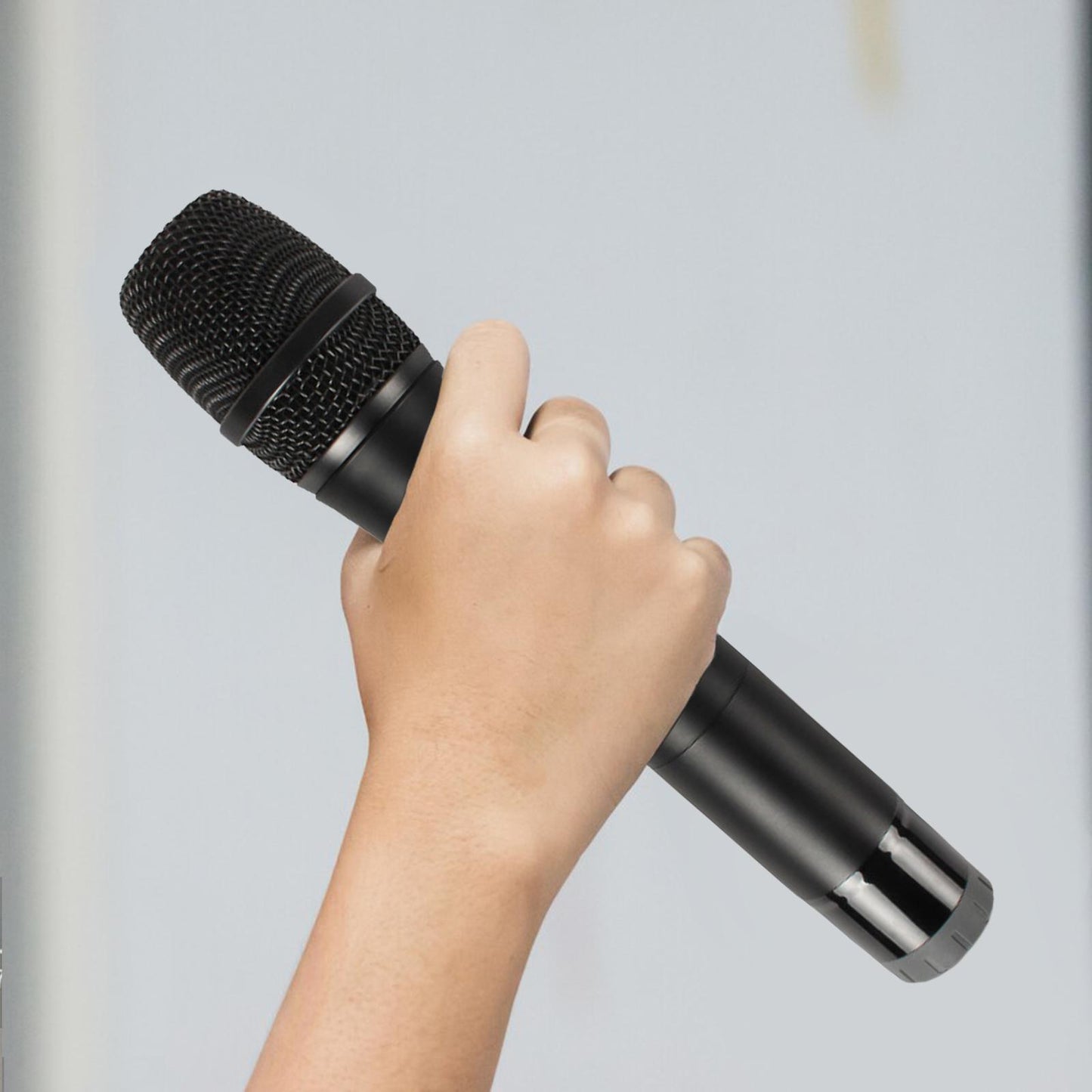 microphone Cordless Mic Set Durable Stable Performance Auto Connect Single Mic Black