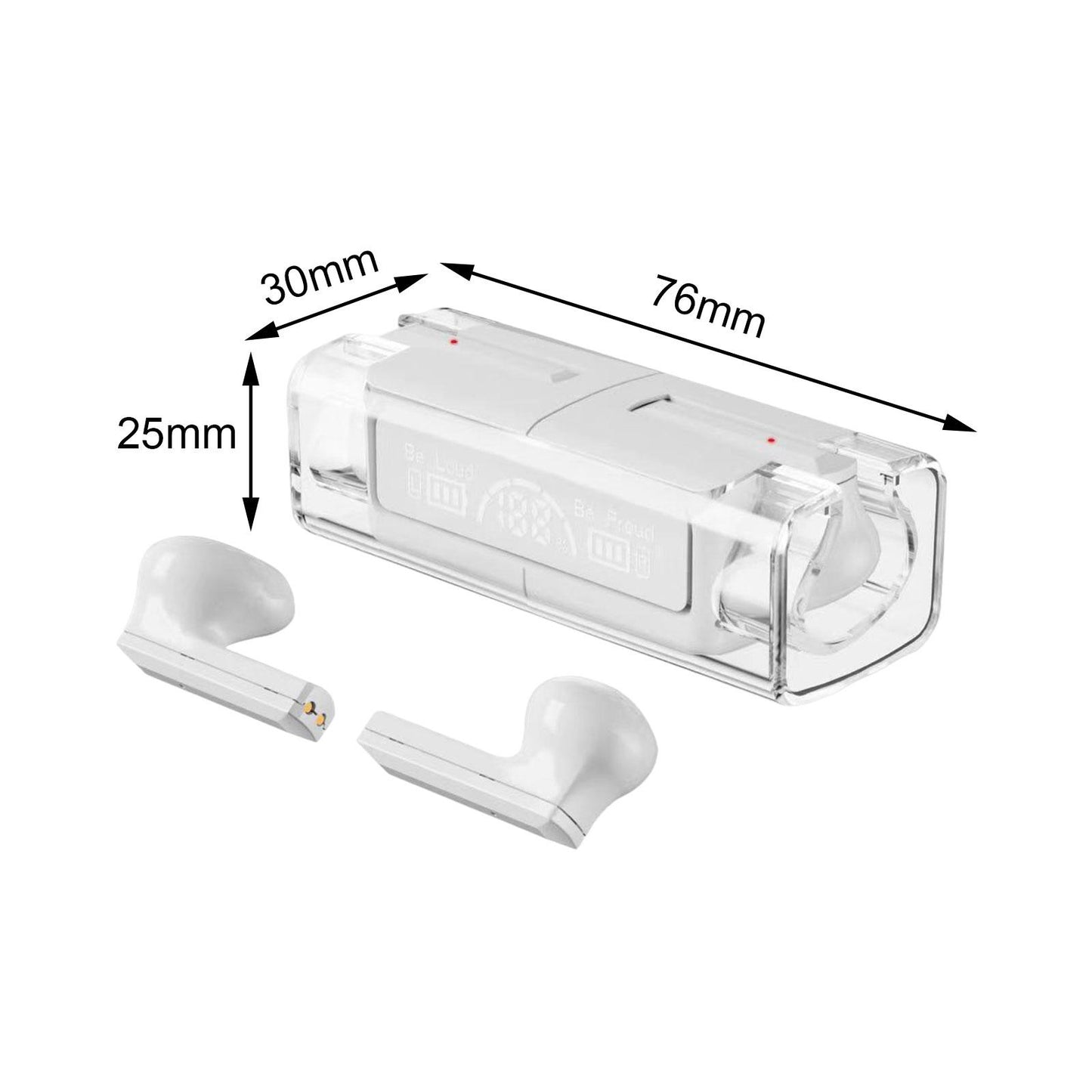 Wireless Earbuds Noise Cancelling V5.3 Headphones for White