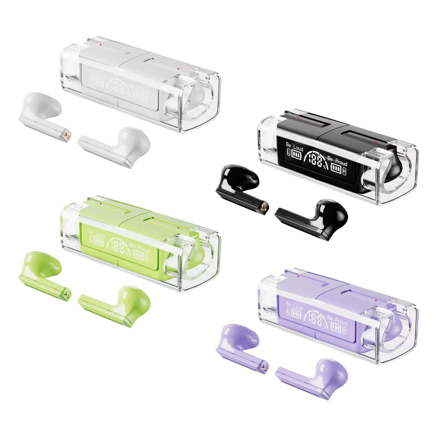 Wireless Earbuds Noise Cancelling V5.3 Headphones for White