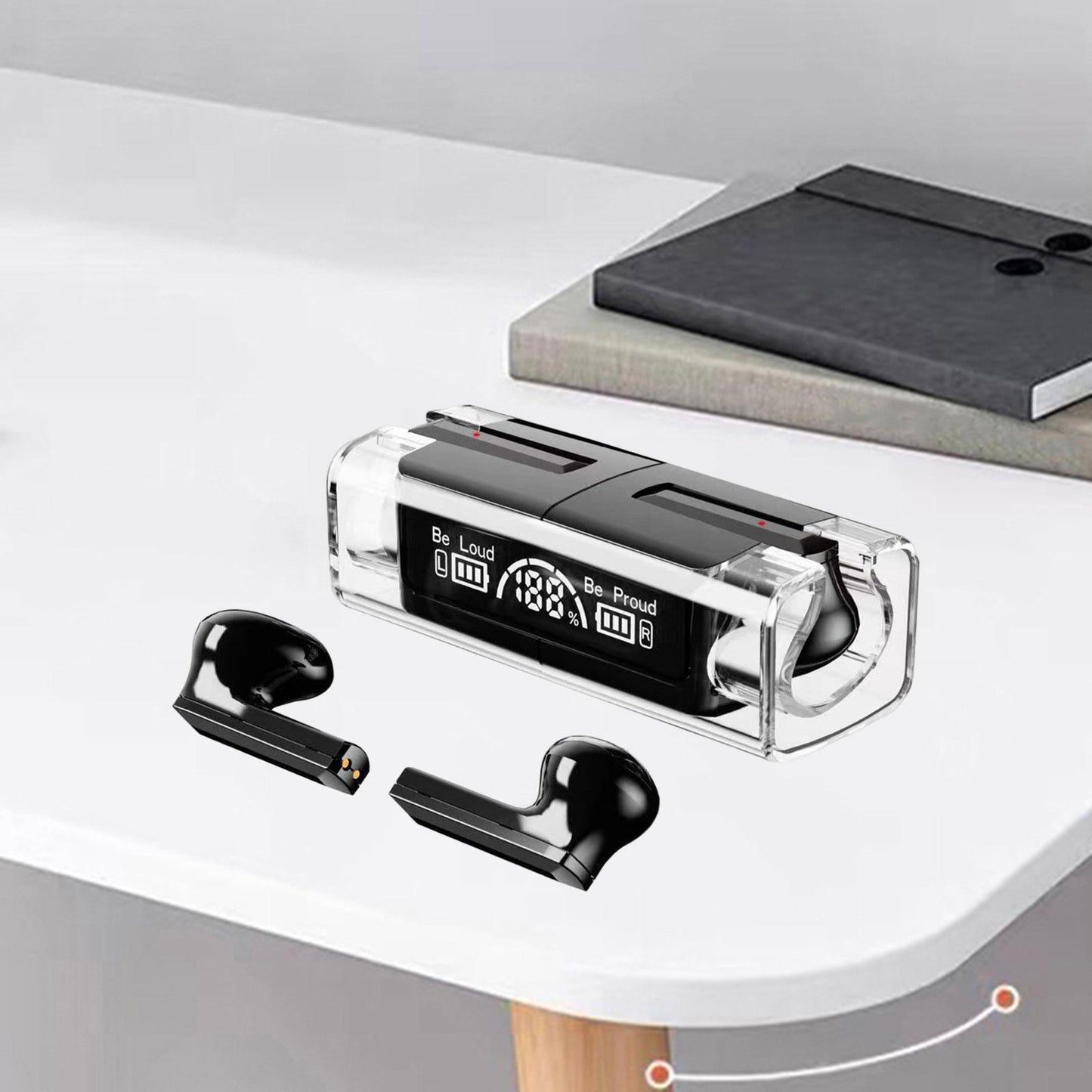 Wireless Earbuds Noise Cancelling V5.3 Headphones for Black