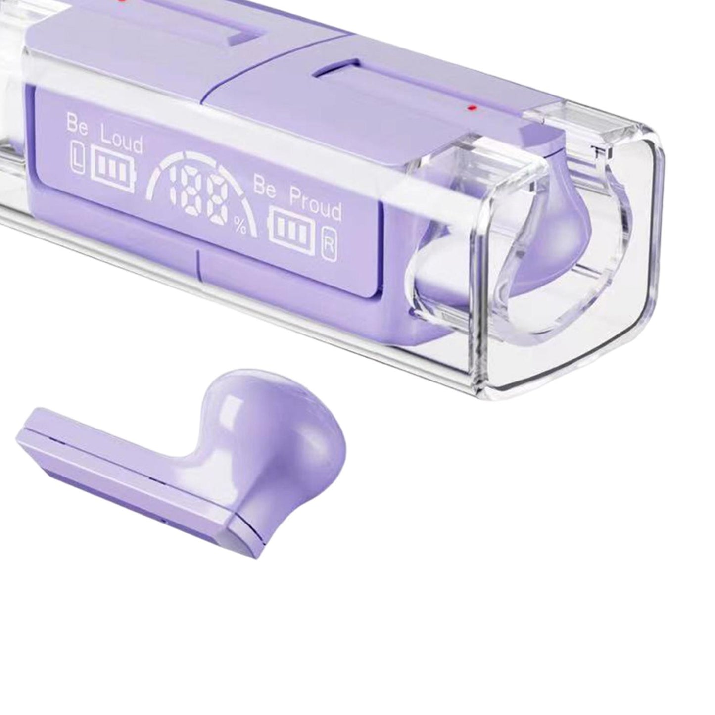 Wireless Earbuds Noise Cancelling V5.3 Headphones for Purple