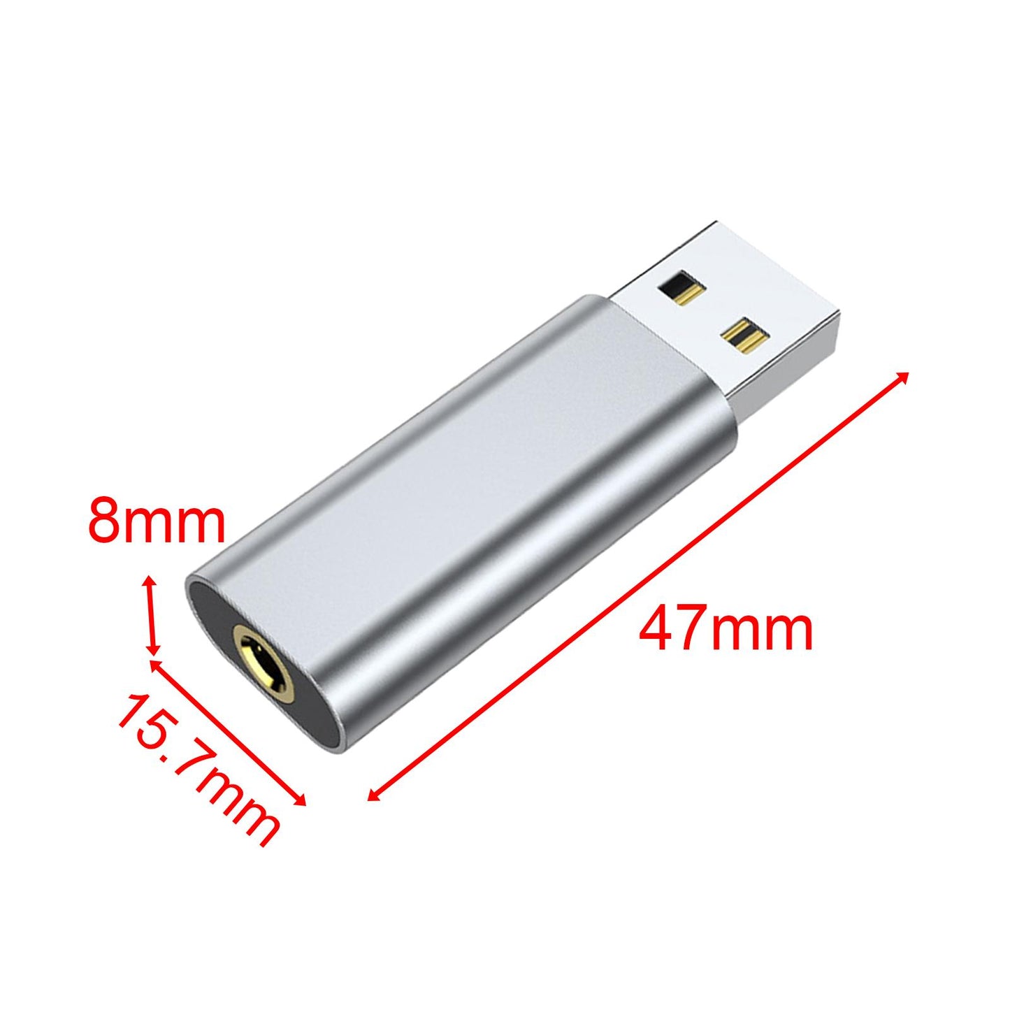 USB to 3.5mm Audio Jack Adapter External Sound Card for Headsets Desktops PC
