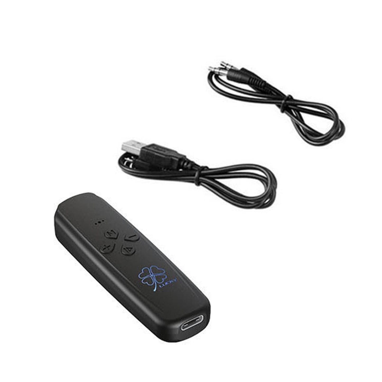 Wireless Transmitter Receiver 2 in 1 Car Audio Adapter Black 3.5mm Interface