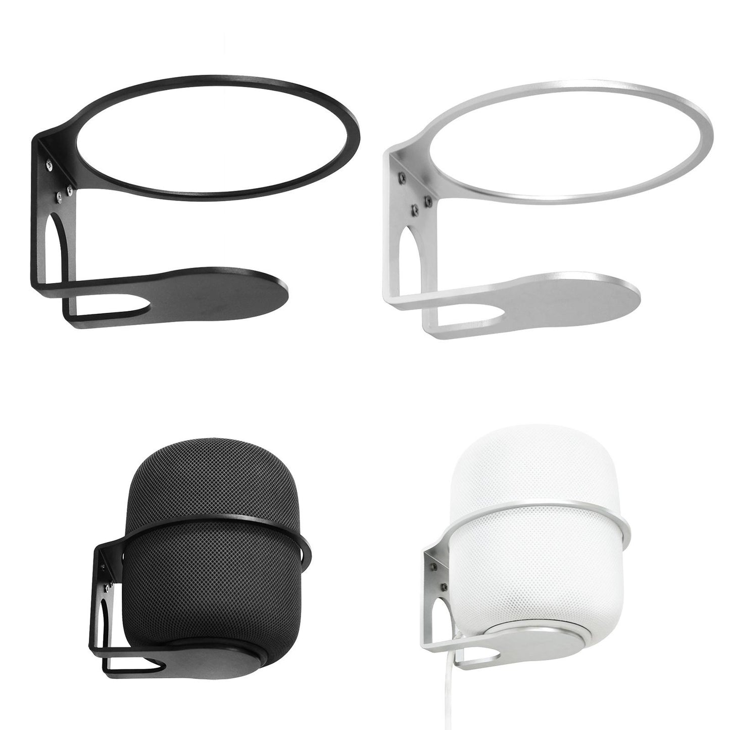Wall Mount Stand Holder Accessory with Screws Sound Box Bracket for Homepod2 black