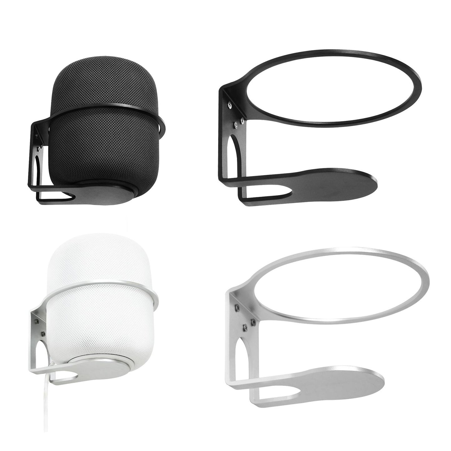 Wall Mount Stand Holder Accessory with Screws Sound Box Bracket for Homepod2 black