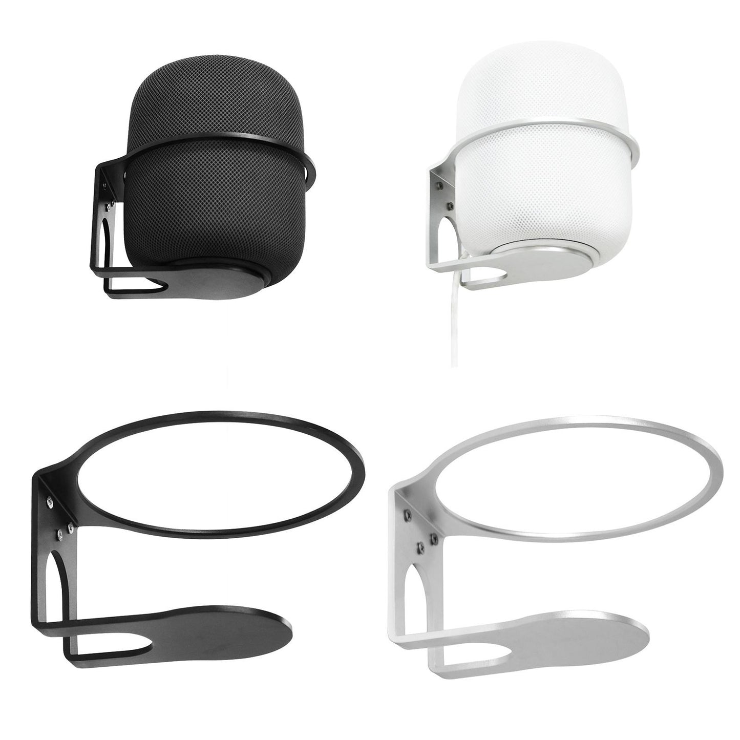 Wall Mount Stand Holder Accessory with Screws Sound Box Bracket for Homepod2 black