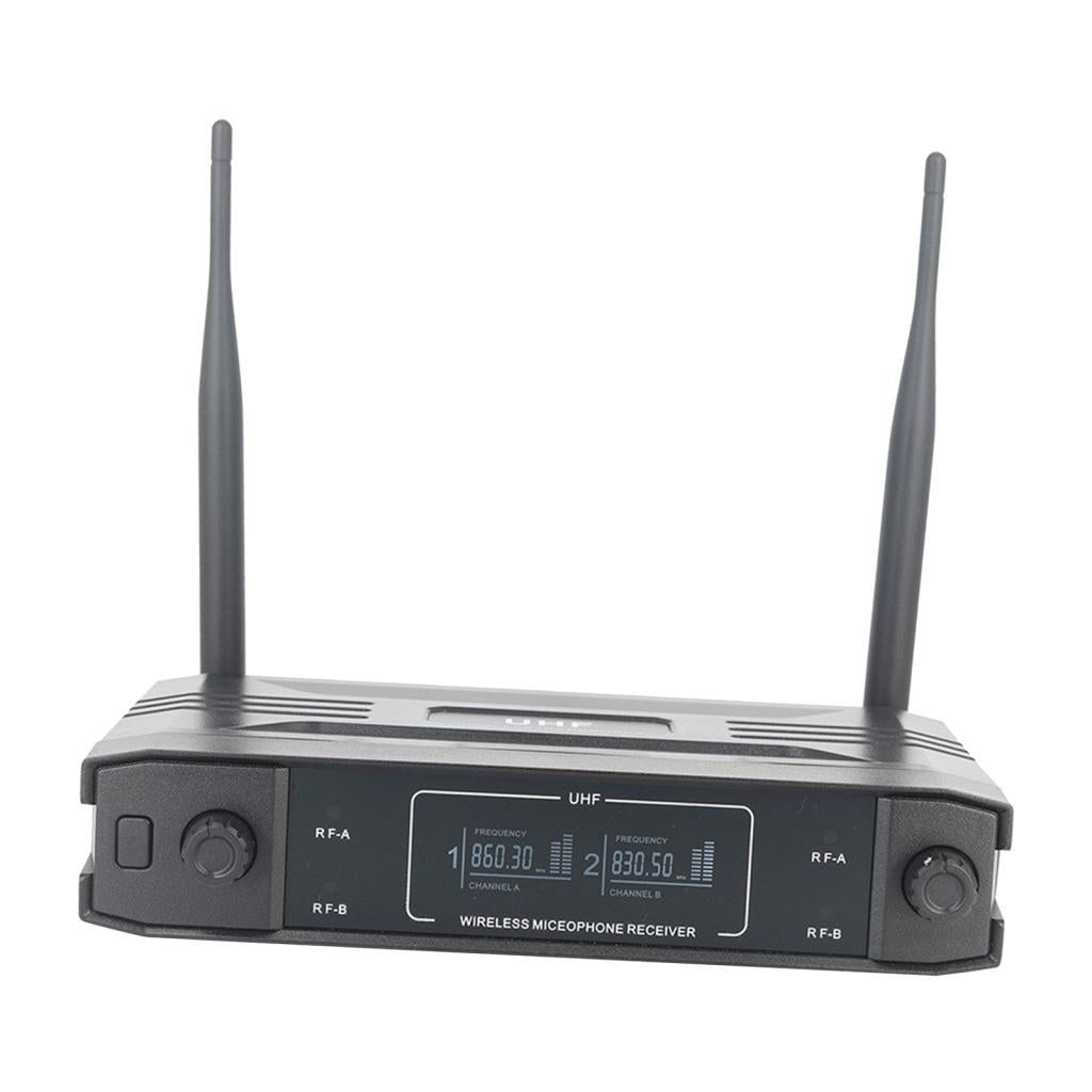 Microphone System Dual UHF Cordless Dynamic Mic for Karaoke Wedding