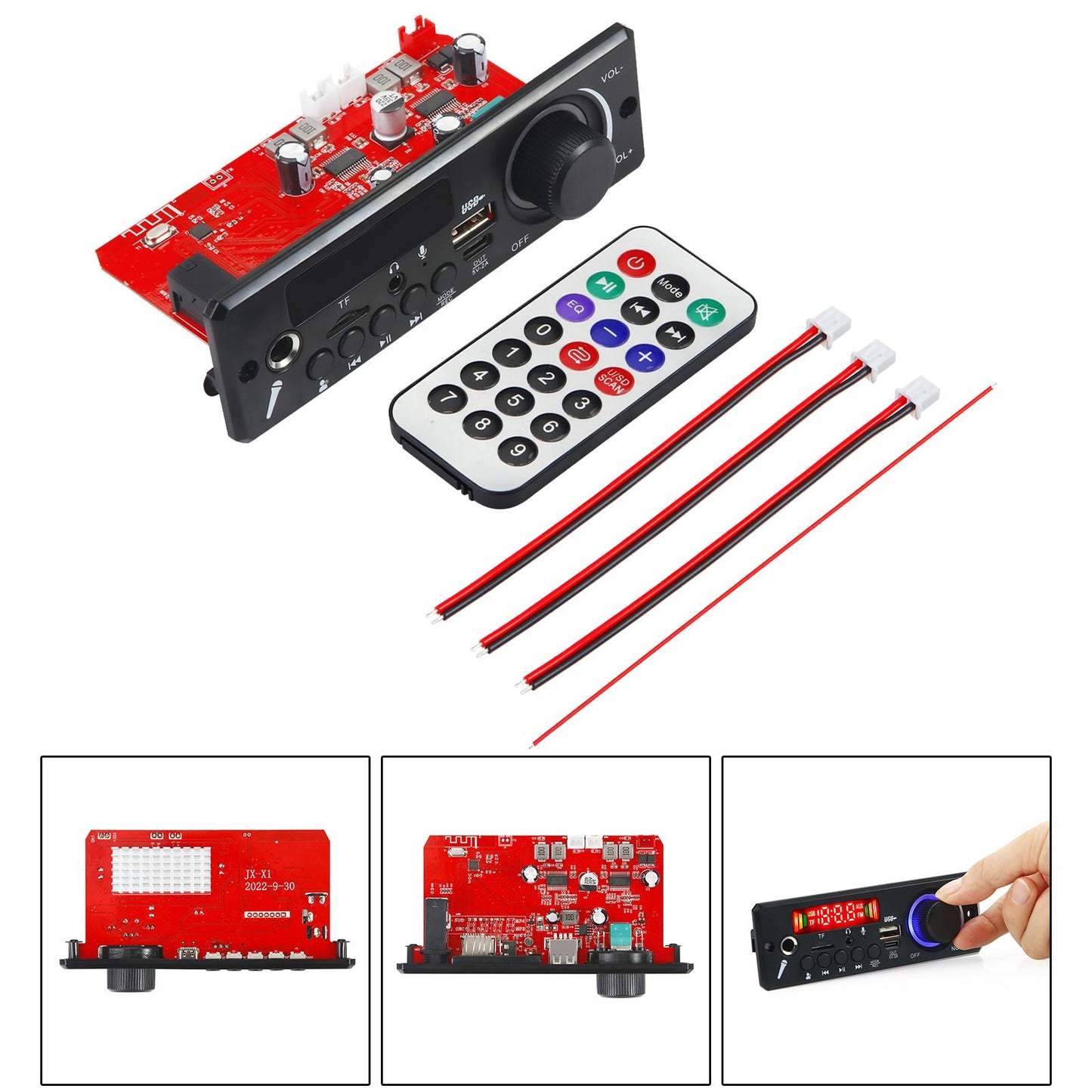 Decoder Board 2x 80W Call Recording TF Radio Remote Control MP3 WAV Flac Ape Style C