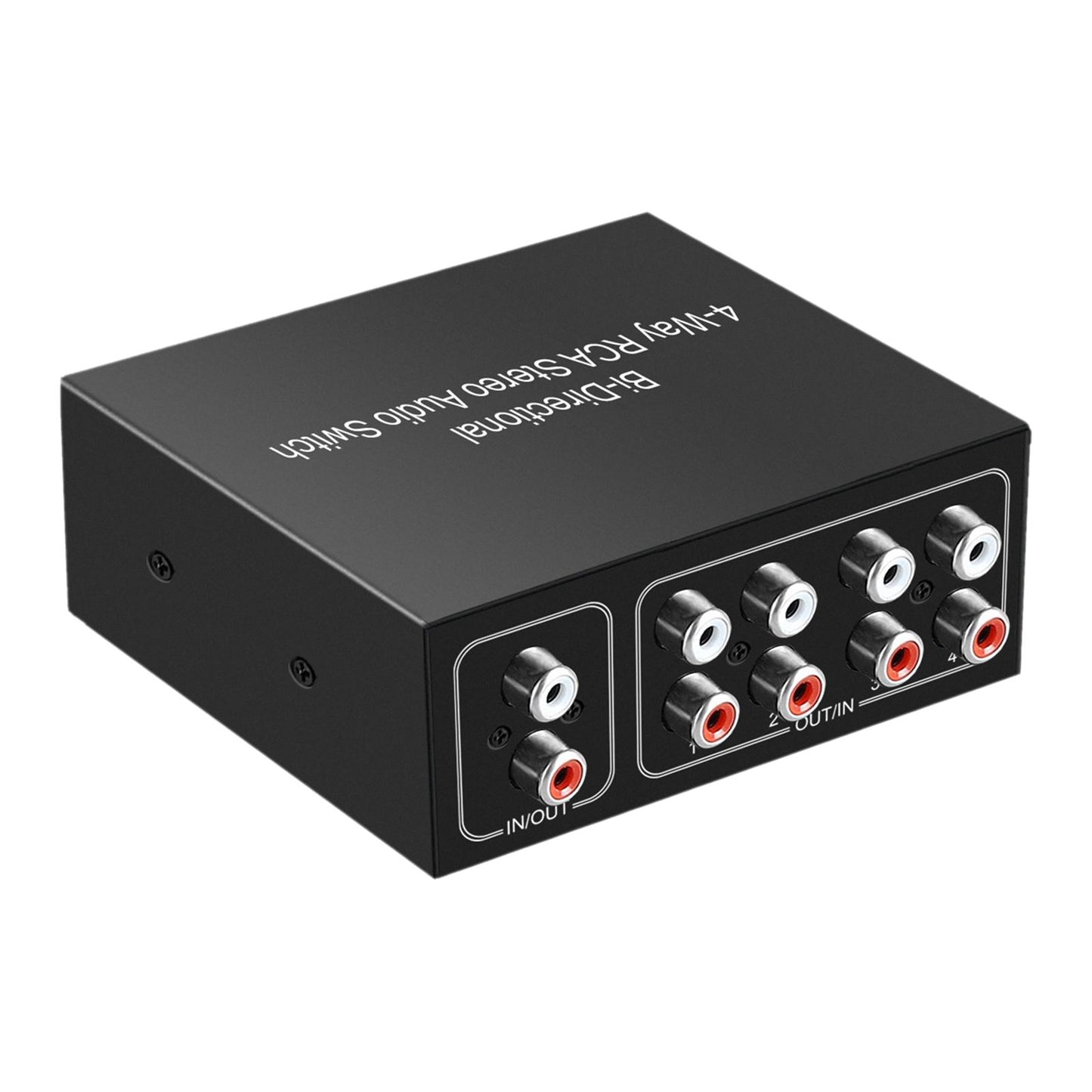 4 Ways Bi-directional R L Stereo Audio Switcher Audio Switch Splitter for TV