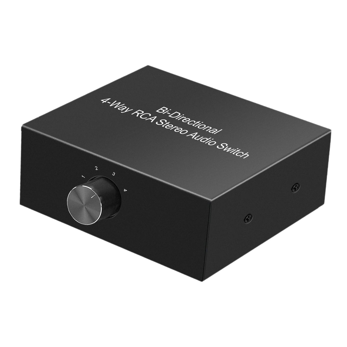 4 Ways Bi-directional R L Stereo Audio Switcher Audio Switch Splitter for TV