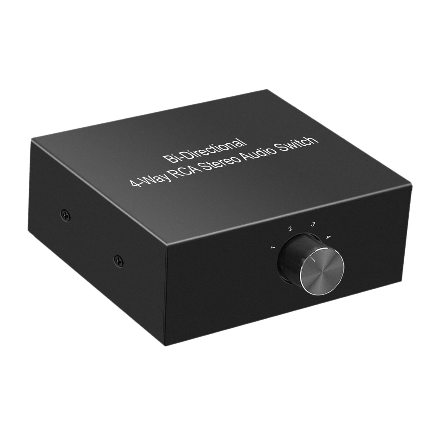 4 Ways Bi-directional R L Stereo Audio Switcher Audio Switch Splitter for TV