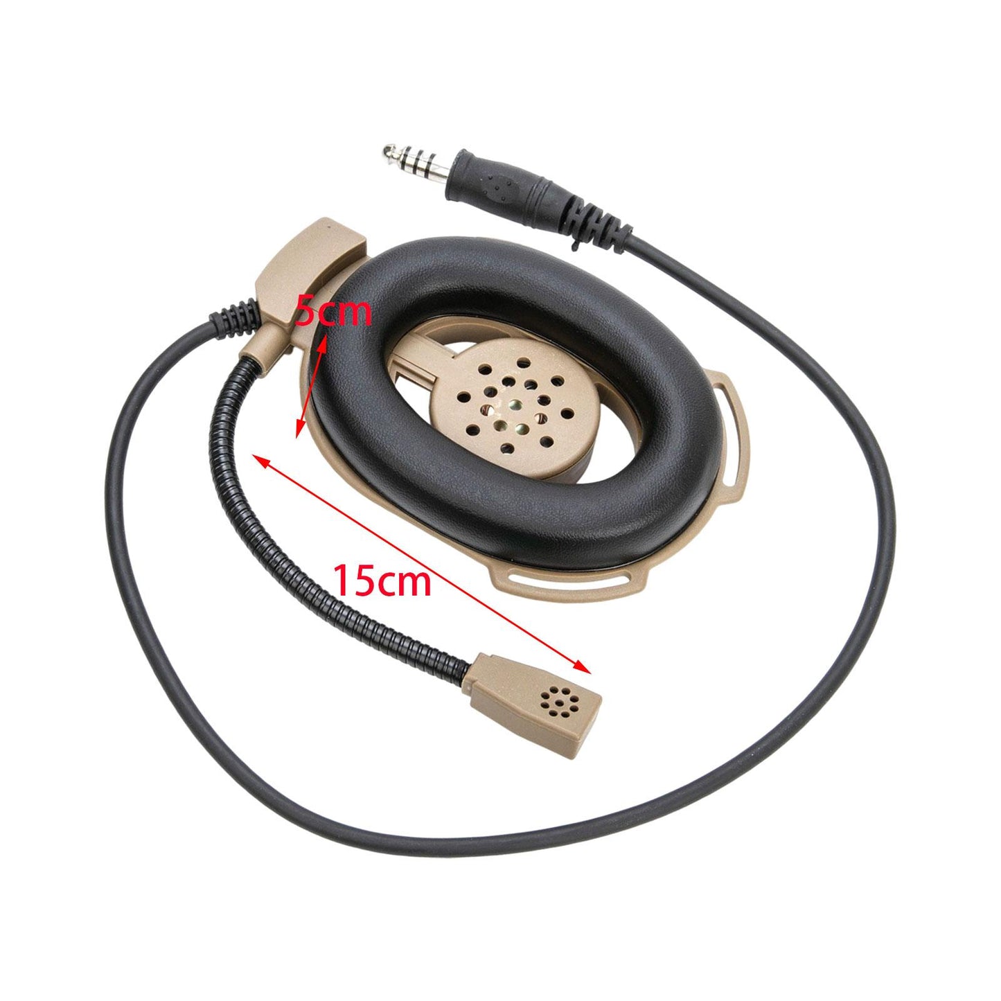 Radio Headset Portable Noise Canceling Headset for Accessories Replace Parts olive