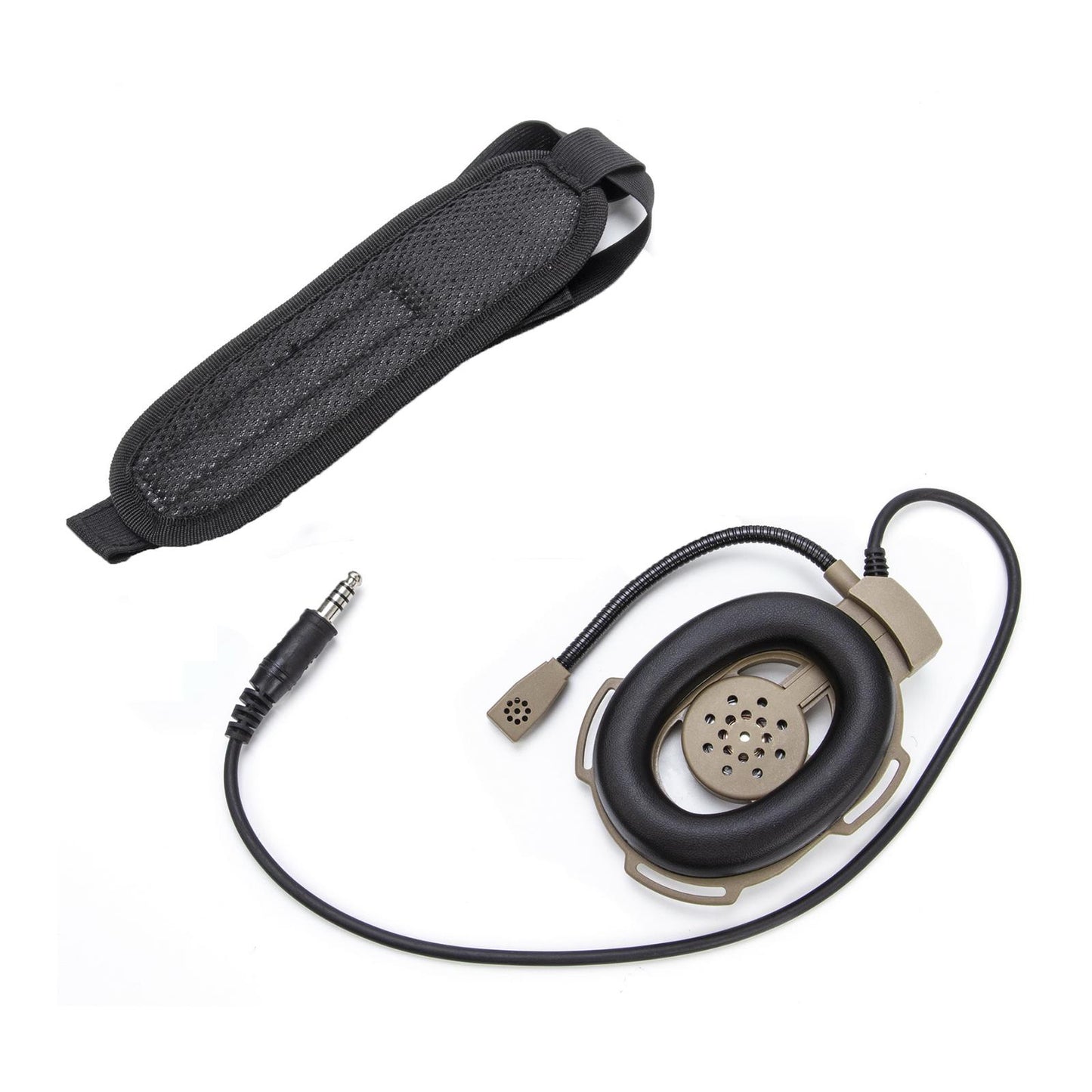 Radio Headset Portable Noise Canceling Headset for Accessories Replace Parts olive