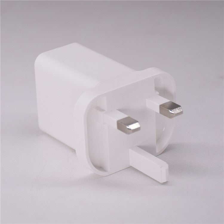 18W USB + Type-C Dual Ports Quick Charge Travel Charger - UK Plug