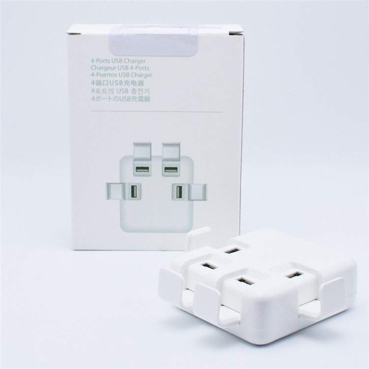 Portable 4 USB Ports Charger Multi USB Power Adapter for Xiaomi Samsung - EU Plug