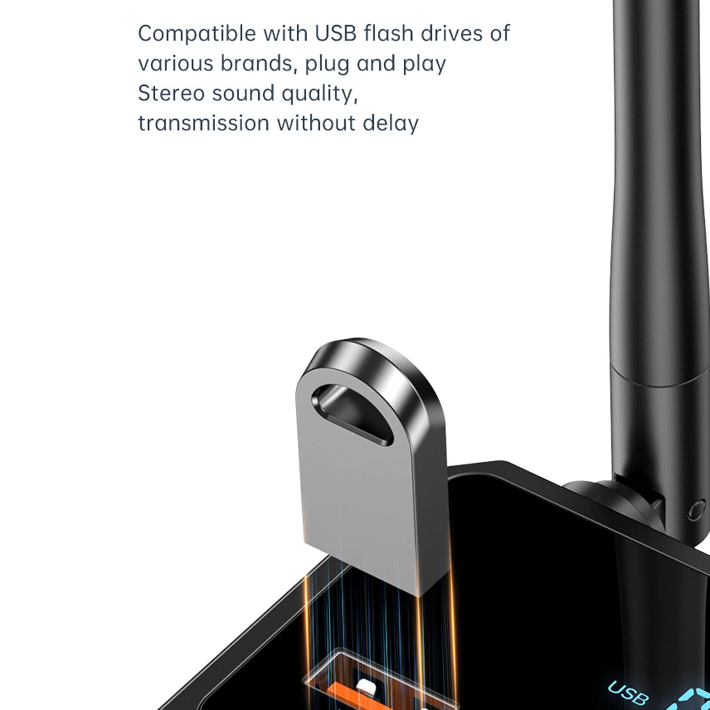 Audio Transmitter Receiver with Knob for Speaker Computers Home Audio System