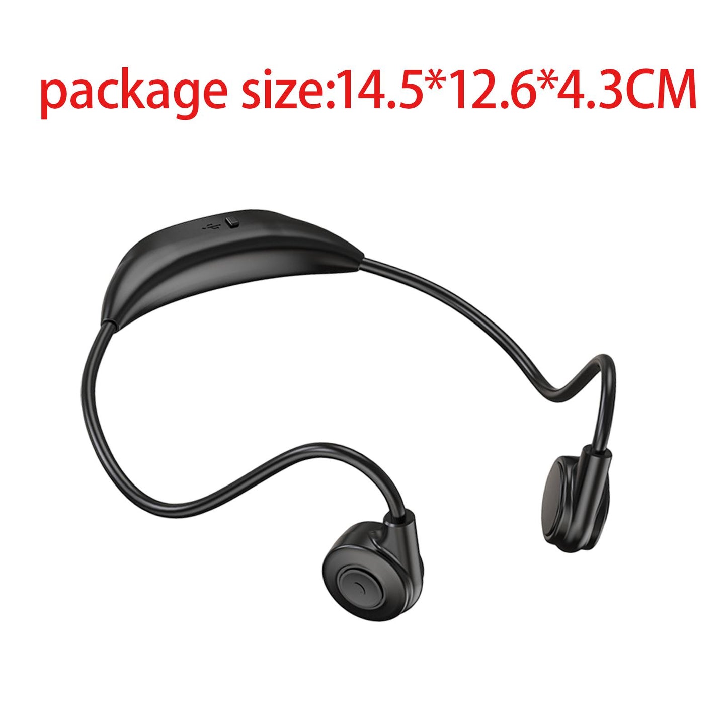 Bluetooth Headphones Ergonomic V5.3 Stereo Headset for Working Music Workout Black