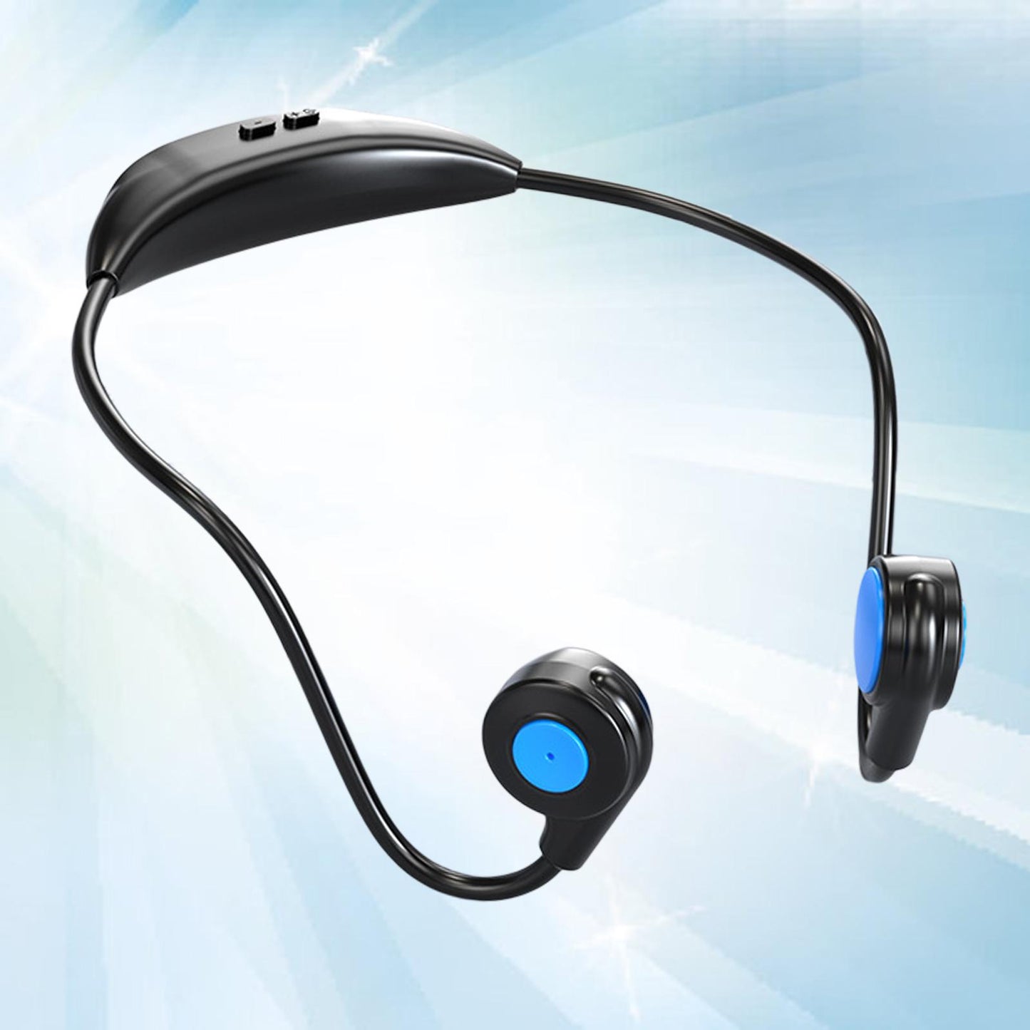 Bluetooth Headphones Ergonomic V5.3 Stereo Headset for Working Music Workout Black Blue