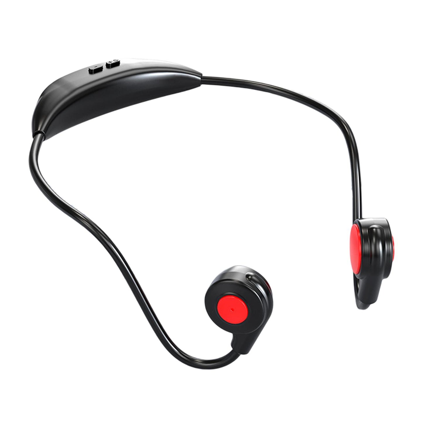 Bluetooth Headphones Ergonomic V5.3 Stereo Headset for Working Music Workout Black Red