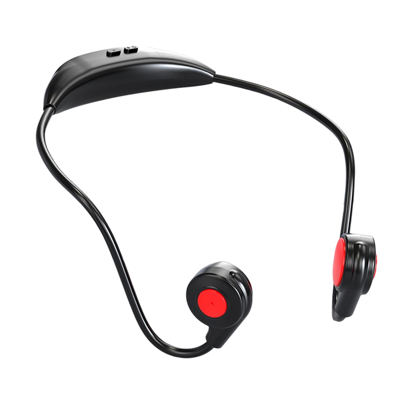 Bluetooth Headphones Ergonomic V5.3 Stereo Headset for Working Music Workout Black Red