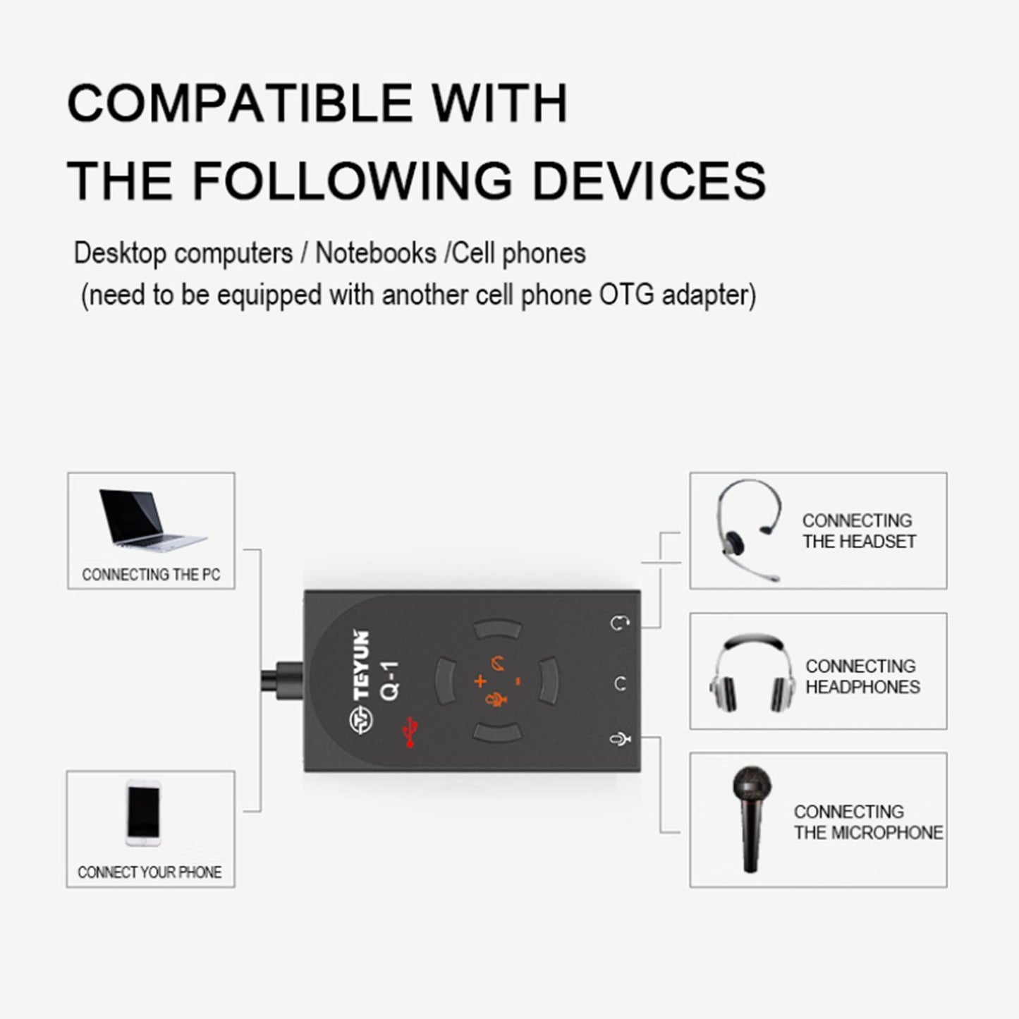 USB 7.1 External Sound Card Durable for Travel Accessories Black Free Driver