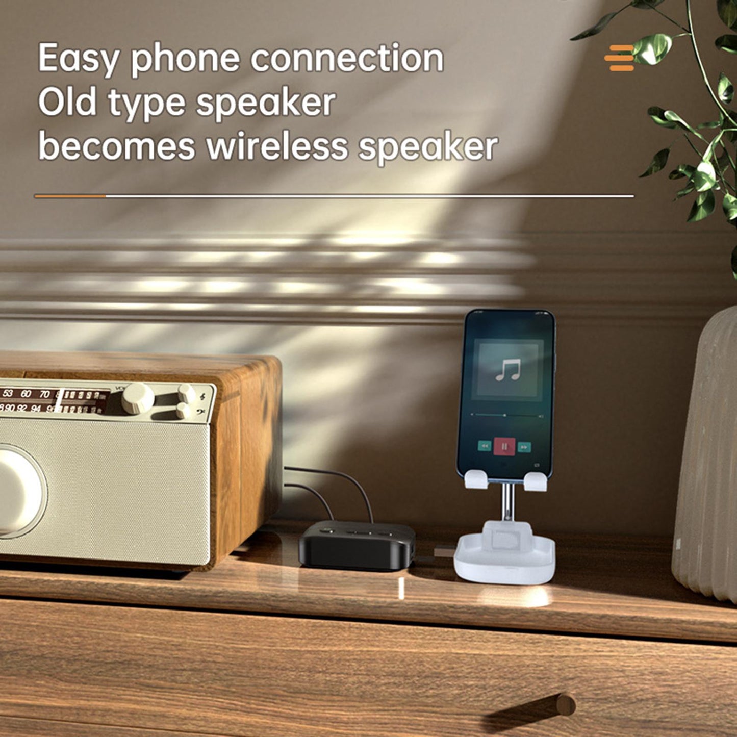 Audio Transmitter Receiver Adapter AUX Adapter for Speakers Car Home Theater