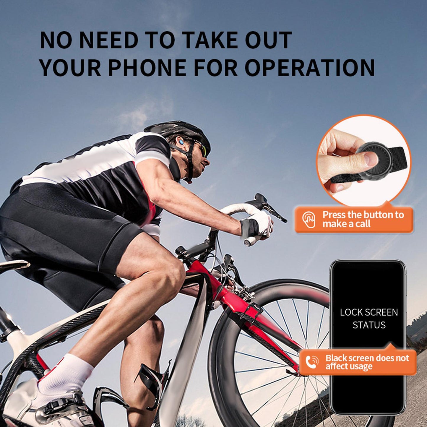 PTT Switch with Strap 30M Transmission Range Black Walkie Talkie Accessories