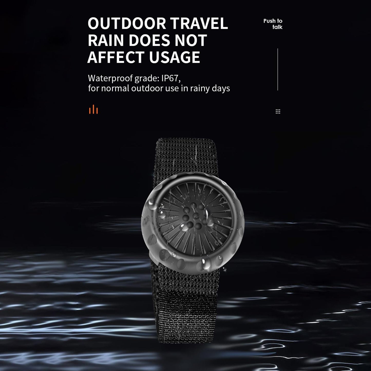 PTT Switch with Strap 30M Transmission Range Black Walkie Talkie Accessories