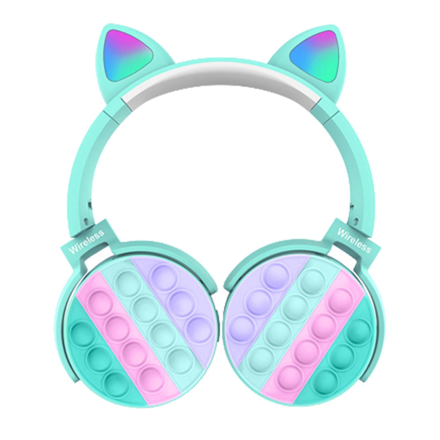 Cute Gaming Headset Comfortable Ear Pads over Ear Headphones for PC Computer Blue