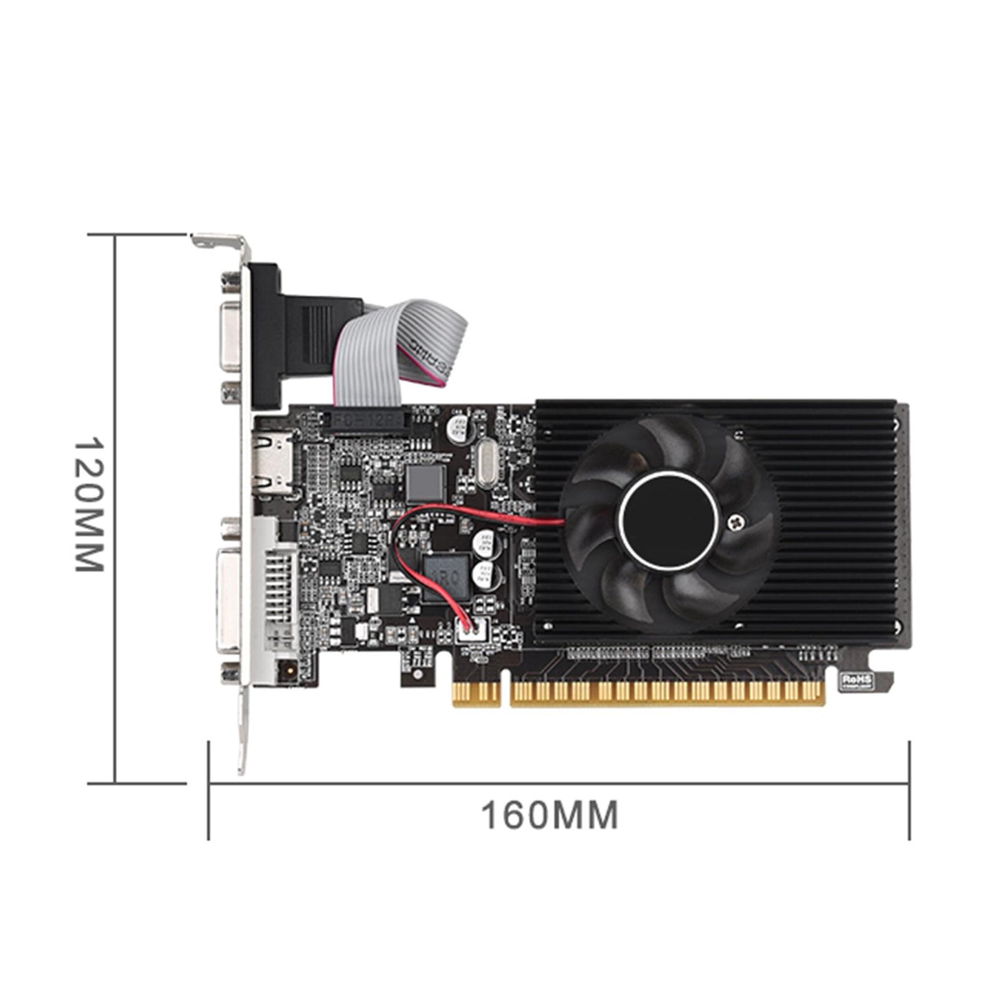 GT210 1G Gaming Graphics Card Low Profile for PC Gaming Computer Accessories