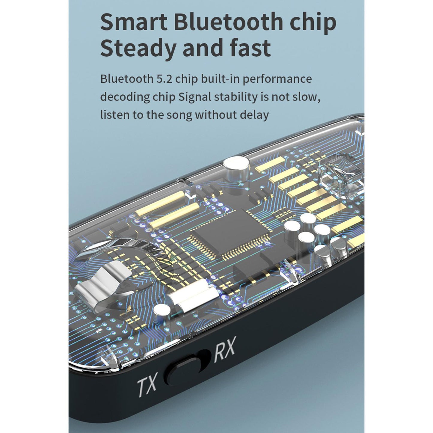 5.2 Transmitter and Receiver Low Latency Audio Adapter for Car Headphones PC