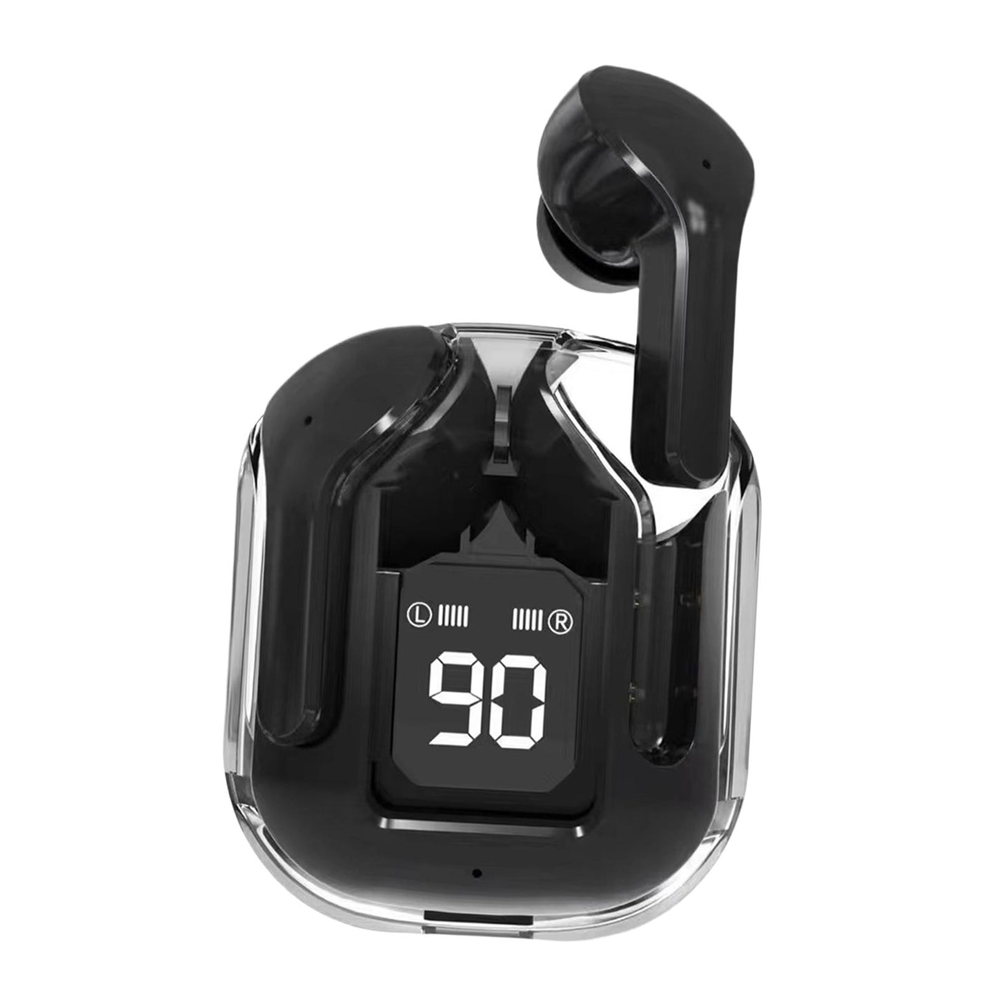 Wireless Earbuds LED Display Bluetooth Headphones for Running Office Fitness Black