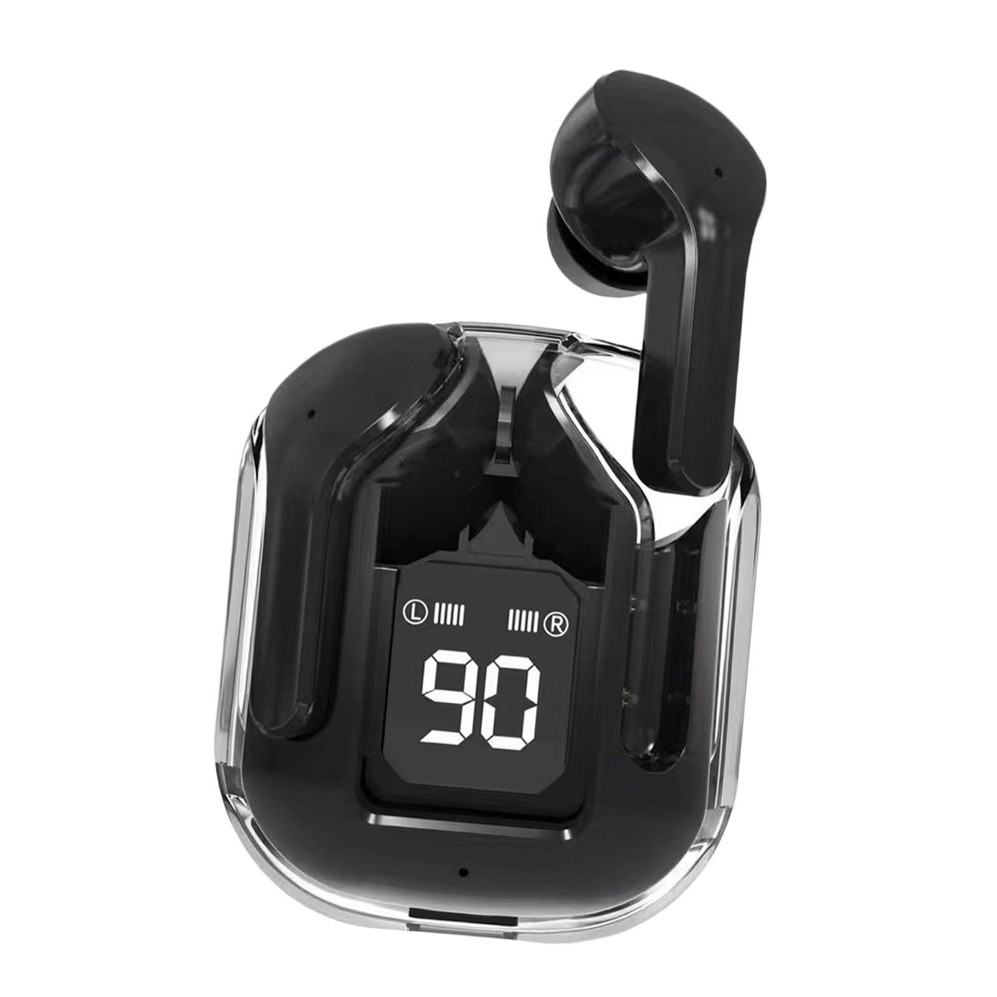 Wireless Earbuds LED Display Bluetooth Headphones for Running Office Fitness Black