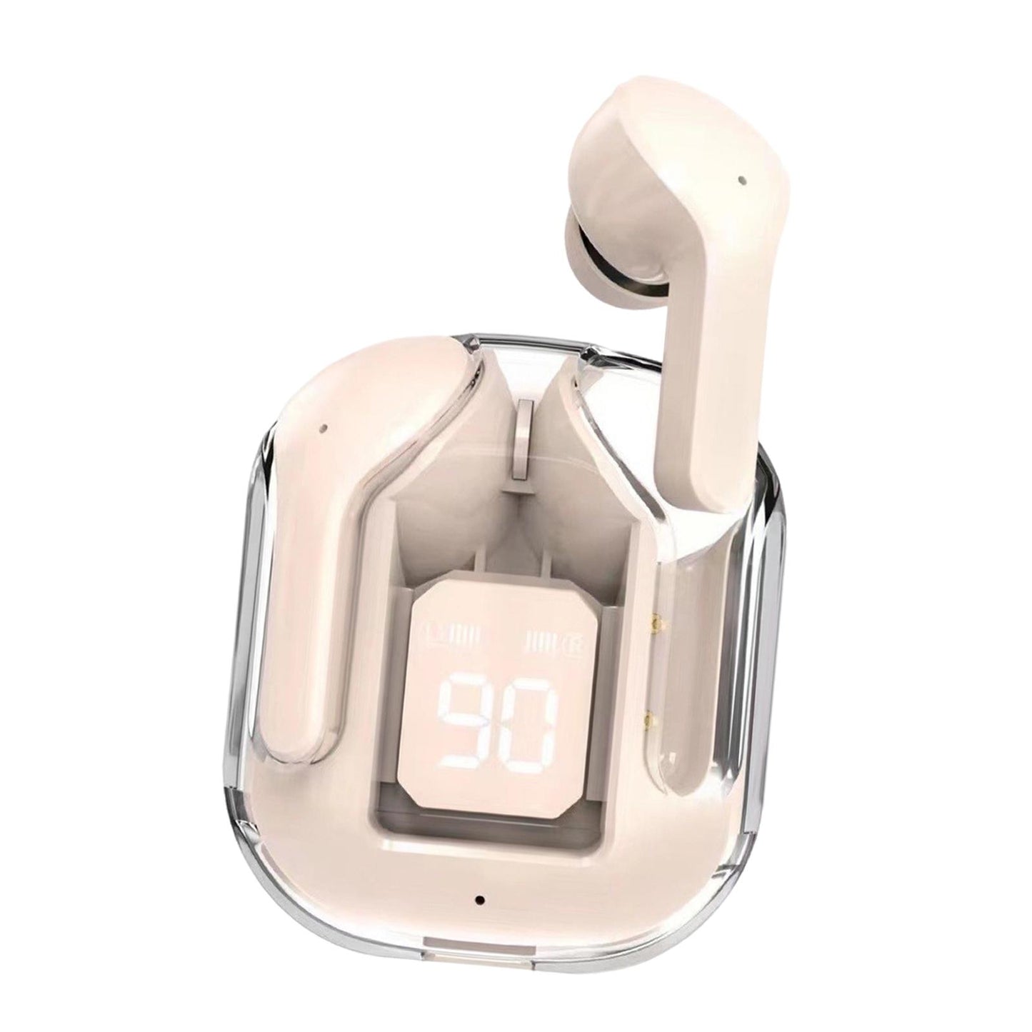 Wireless Earbuds LED Display Bluetooth Headphones for Running Office Fitness Pink