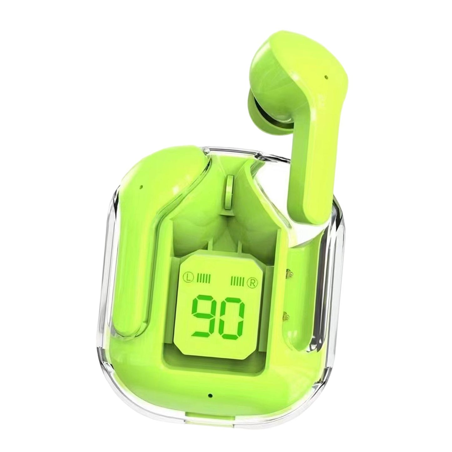 Wireless Earbuds LED Display Bluetooth Headphones for Running Office Fitness Green