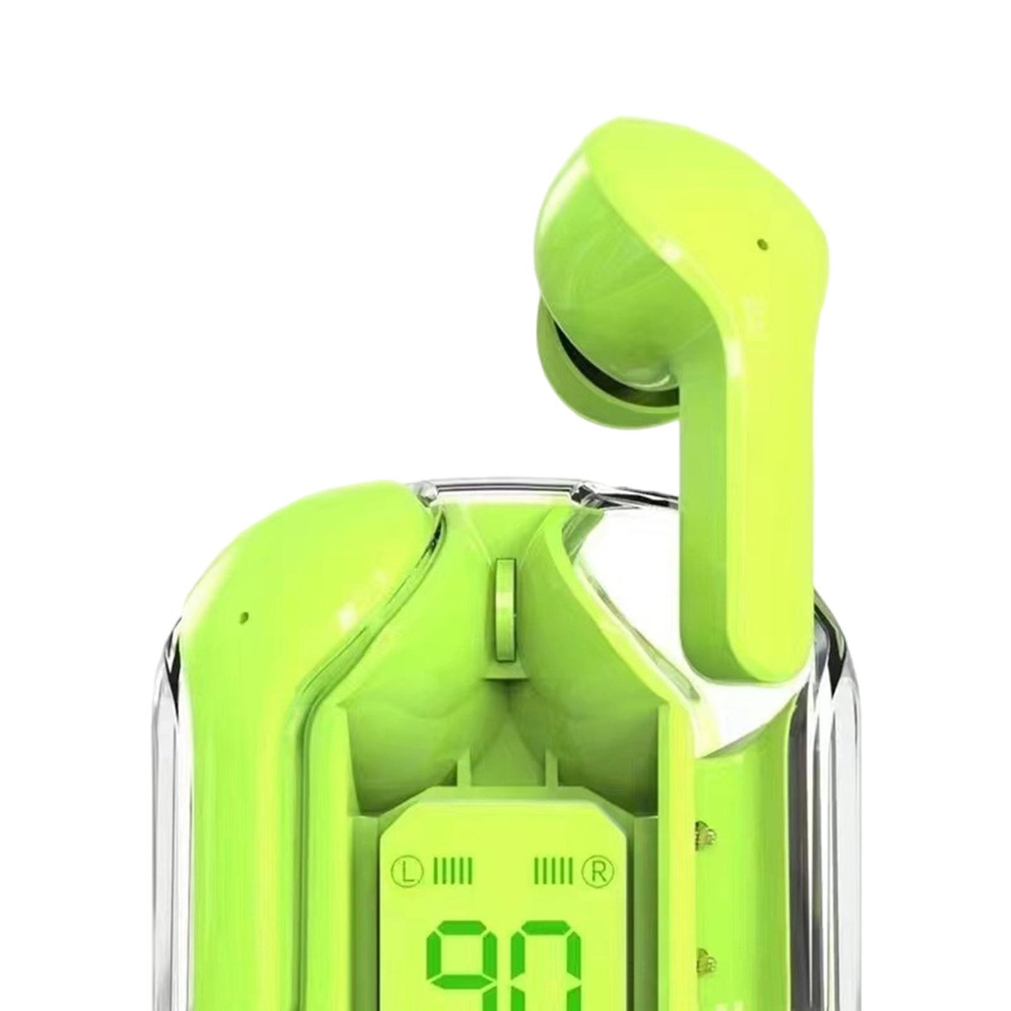 Wireless Earbuds LED Display Bluetooth Headphones for Running Office Fitness Green