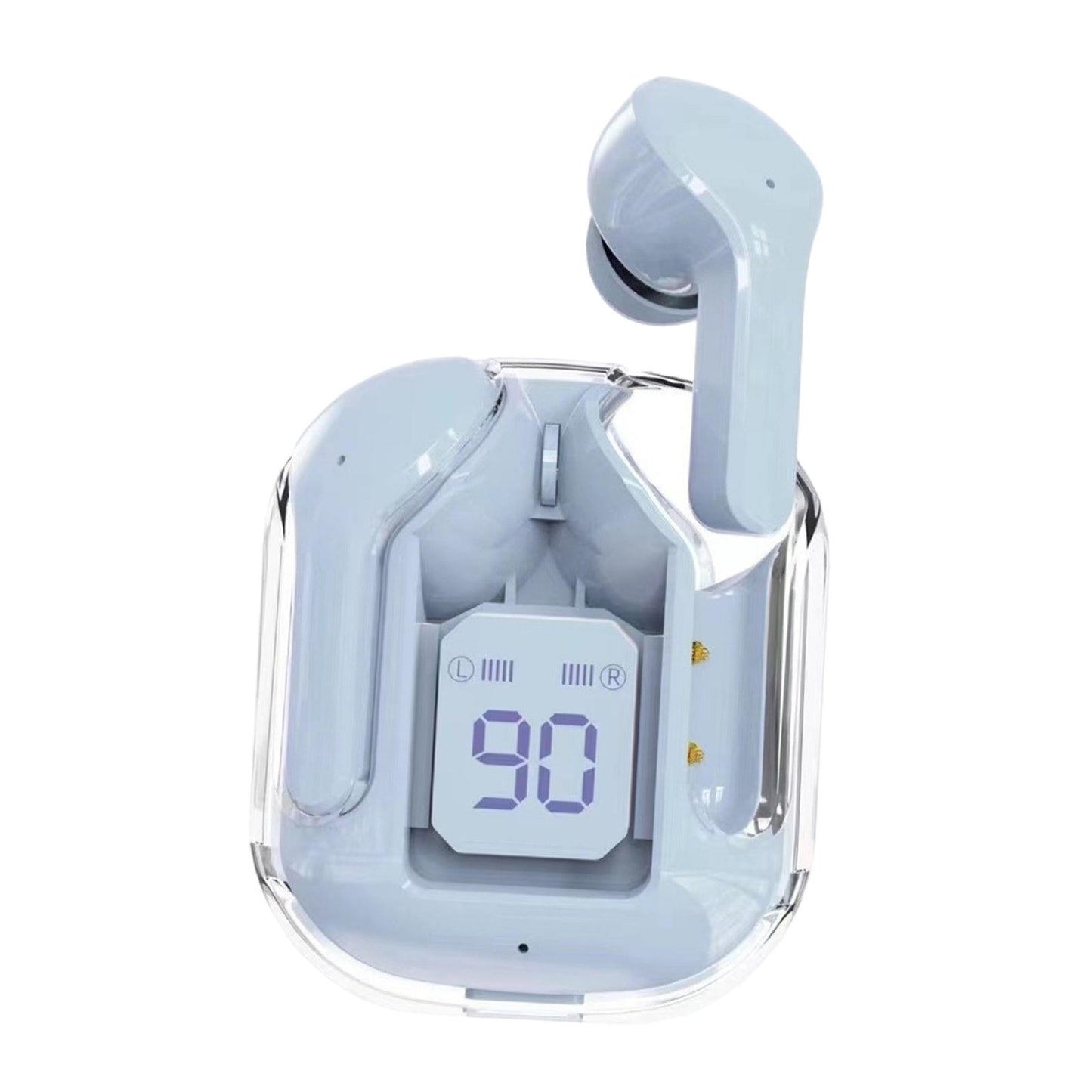 Wireless Earbuds LED Display Bluetooth Headphones for Running Office Fitness Blue