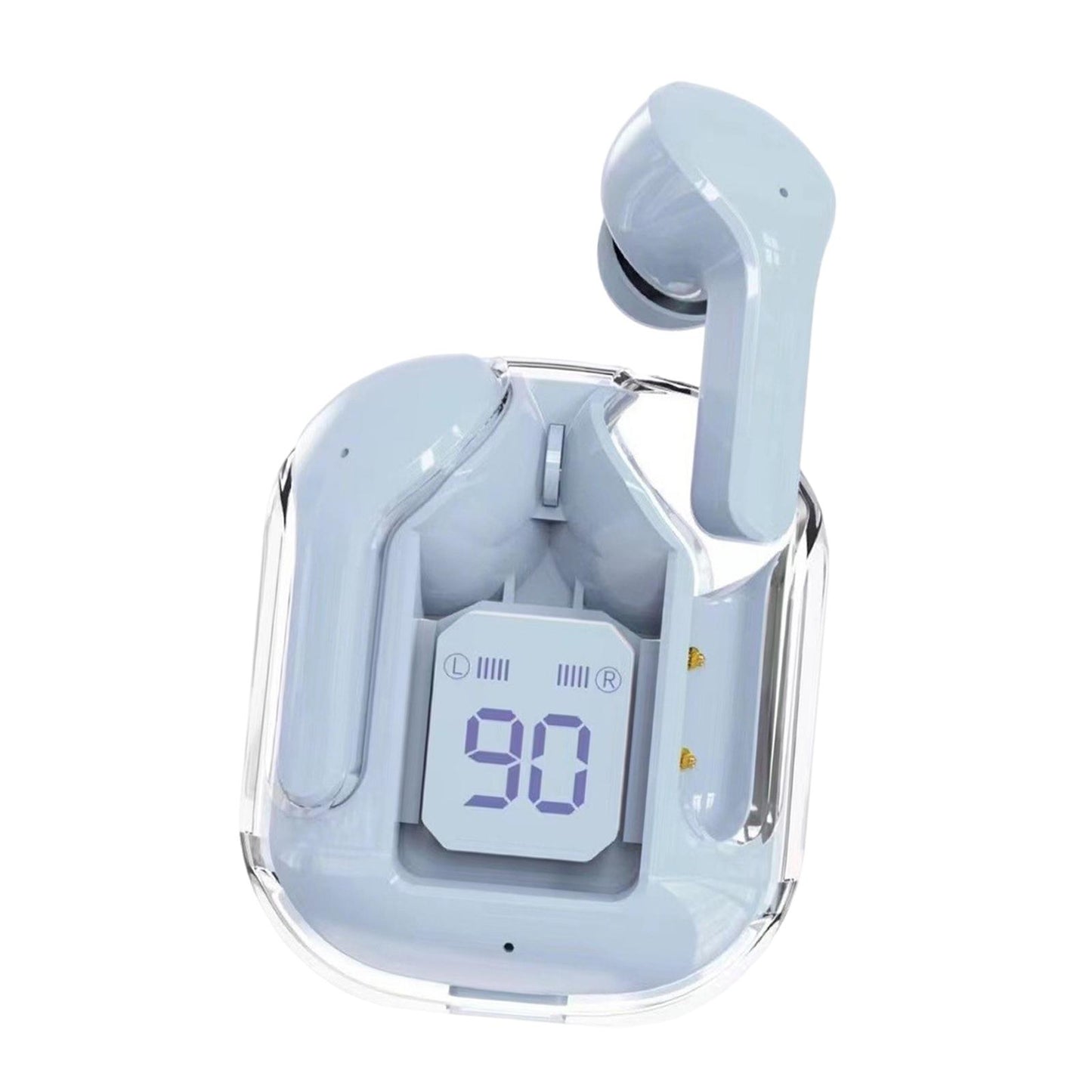 Wireless Earbuds LED Display Bluetooth Headphones for Running Office Fitness Blue