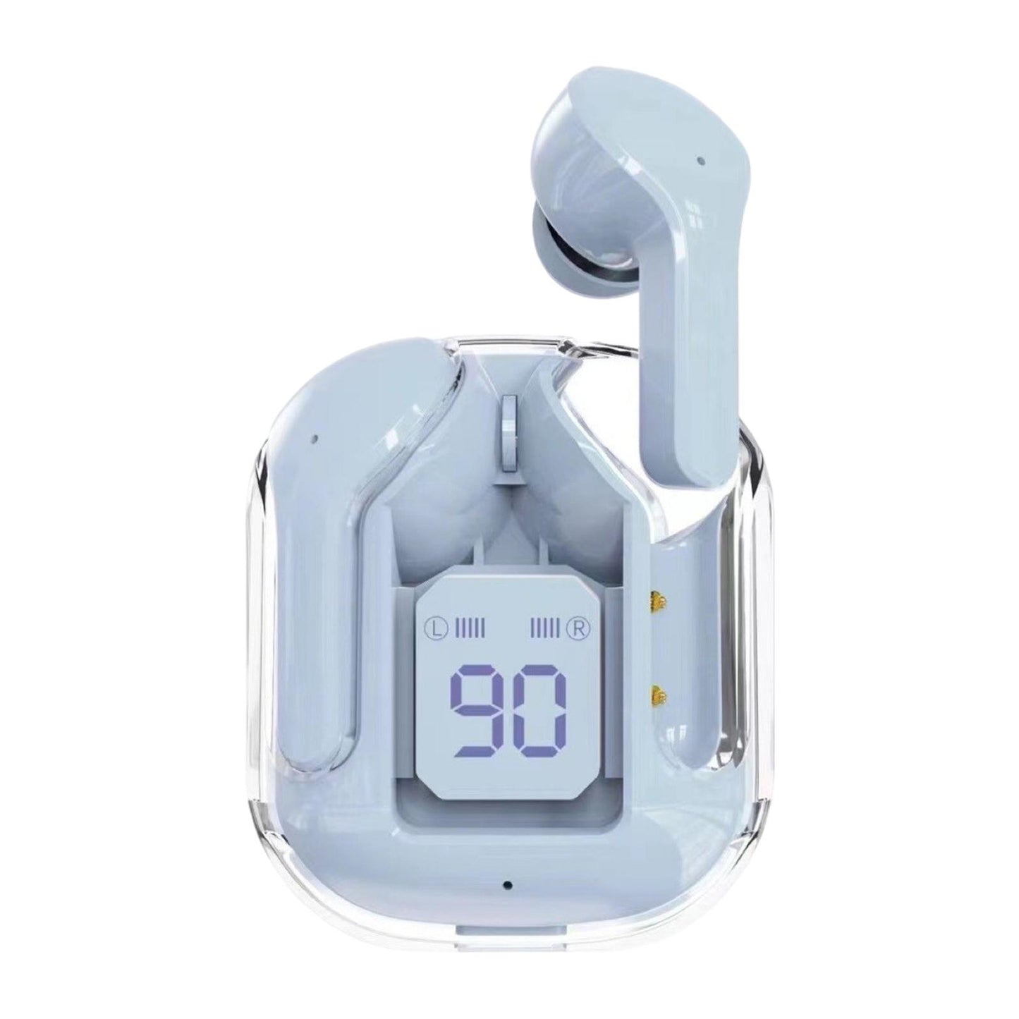 Wireless Earbuds LED Display Bluetooth Headphones for Running Office Fitness Blue