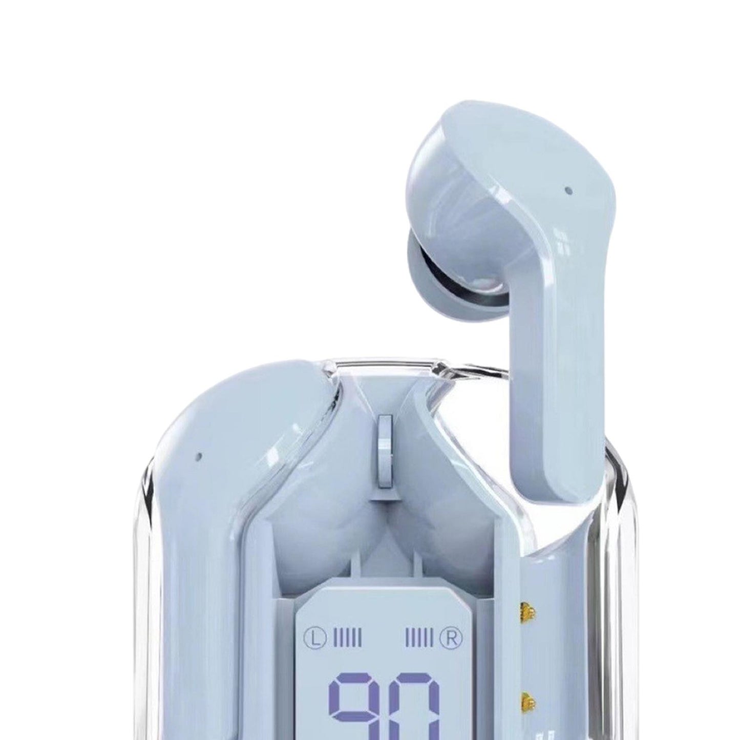 Wireless Earbuds LED Display Bluetooth Headphones for Running Office Fitness Blue