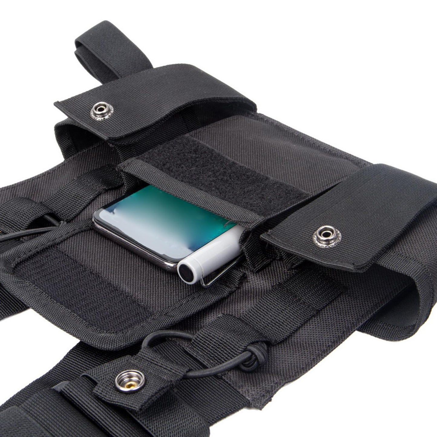 Radio Chest Harness Rig Holster Pack Universal for Camping Fishing Traveling Style A