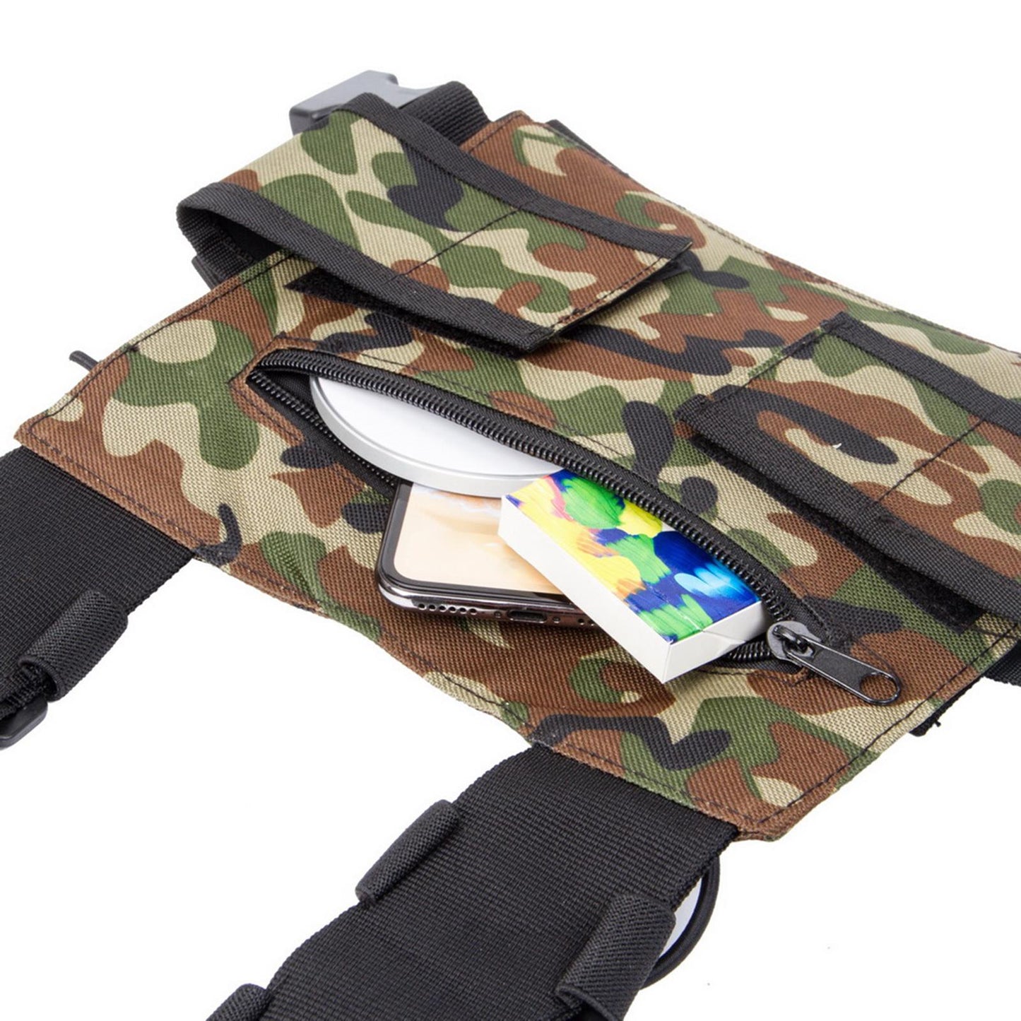 Radio Chest Harness Rig Holster Pack Universal for Camping Fishing Traveling Style B