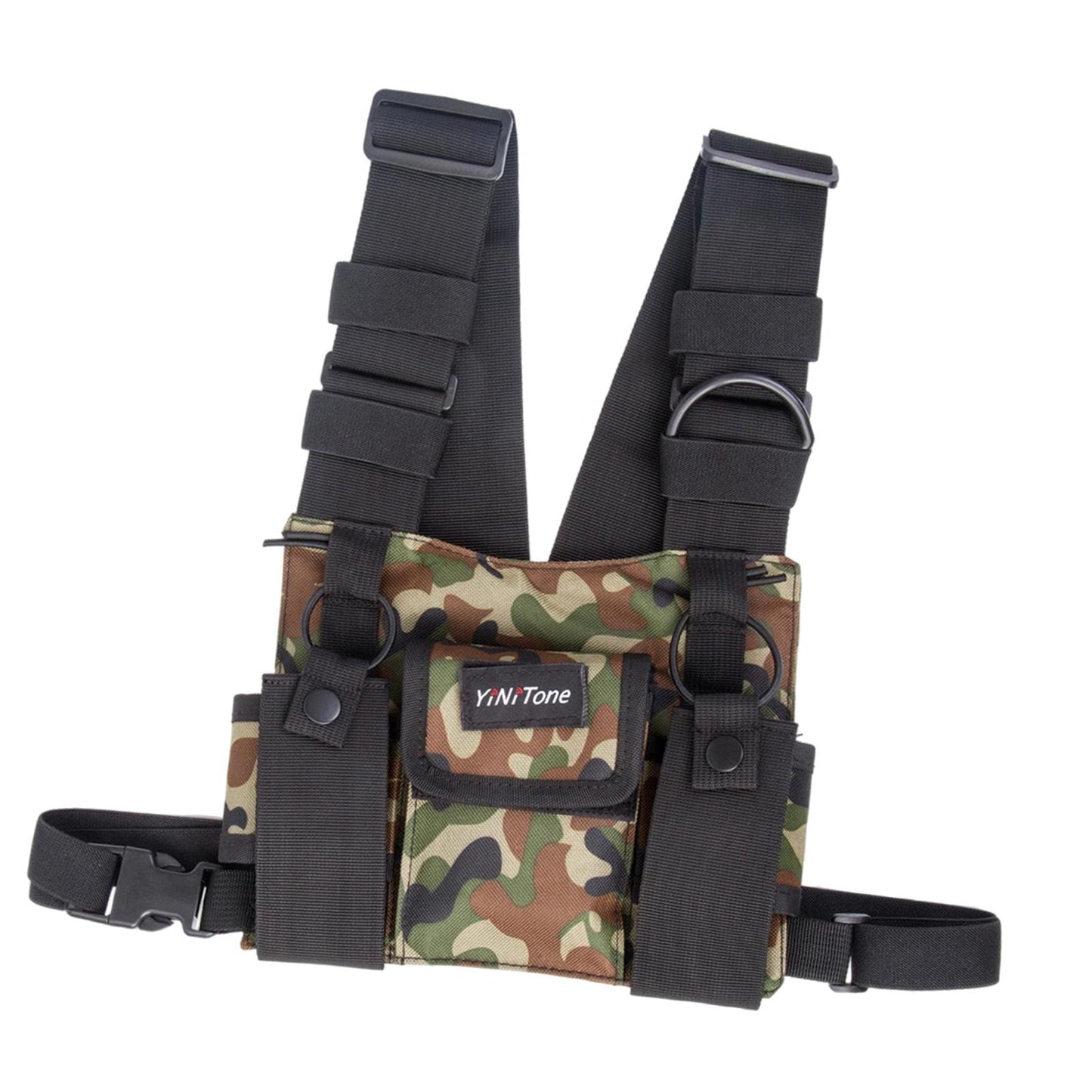Radio Chest Harness Rig Holster Pack Universal for Camping Fishing Traveling Style B