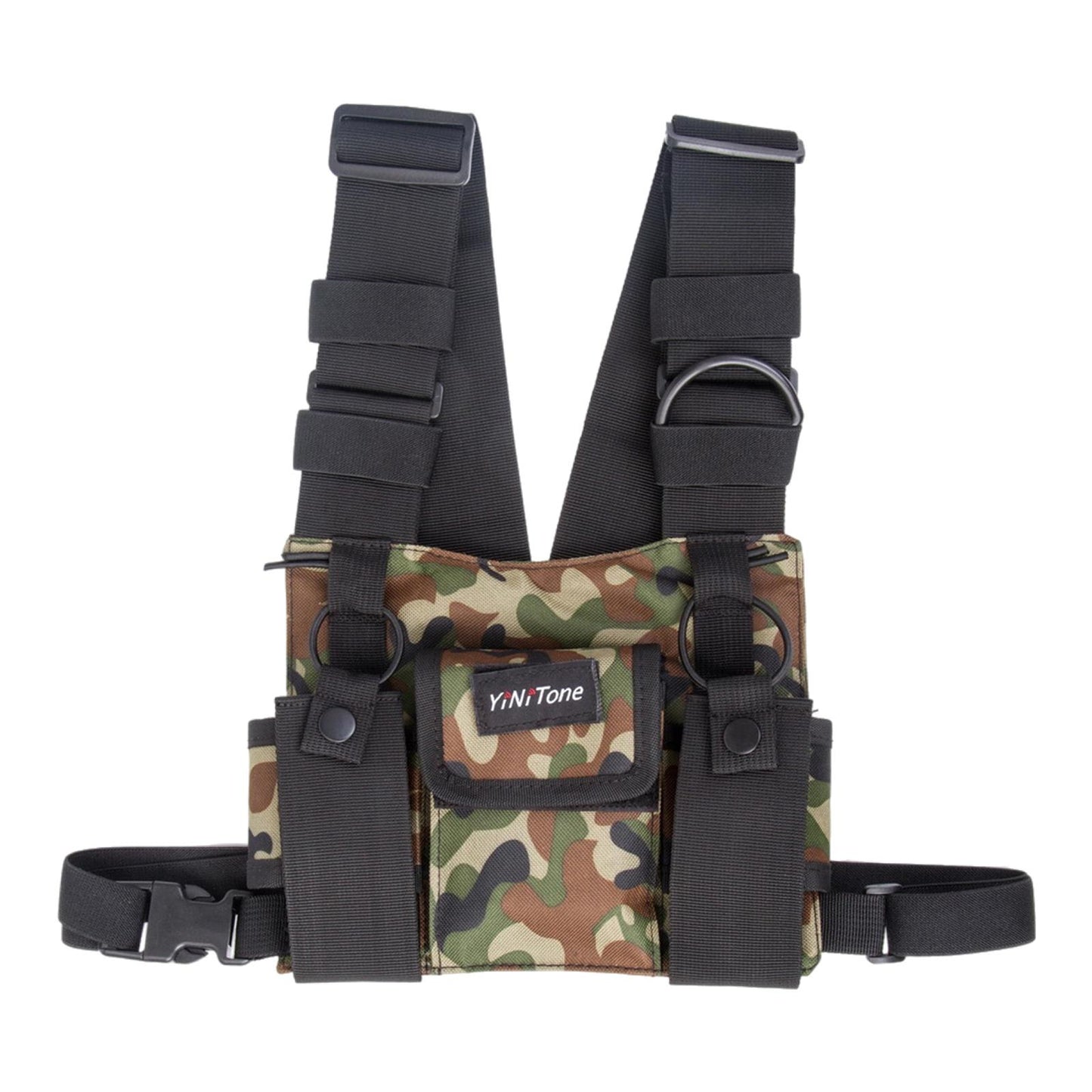 Radio Chest Harness Rig Holster Pack Universal for Camping Fishing Traveling Style B