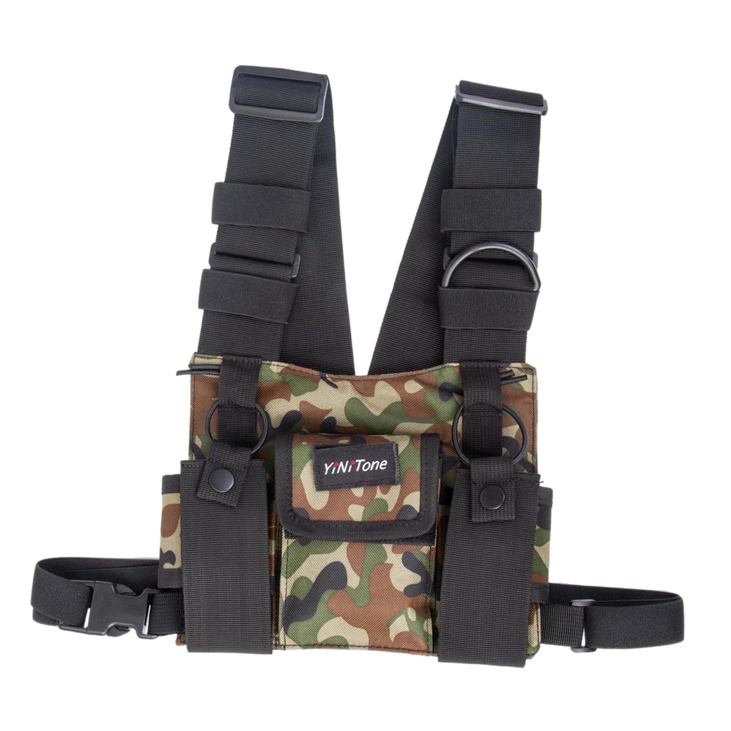 Radio Chest Harness Rig Holster Pack Universal for Camping Fishing Traveling Style B