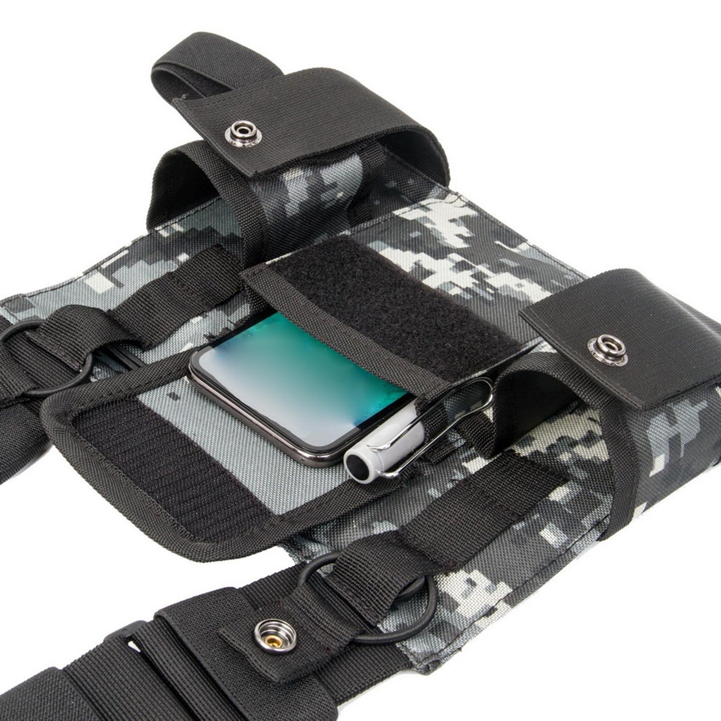 Radio Chest Harness Rig Holster Pack Universal for Camping Fishing Traveling Style C