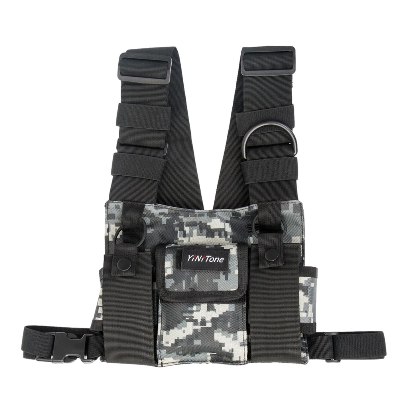 Radio Chest Harness Rig Holster Pack Universal for Camping Fishing Traveling Style C