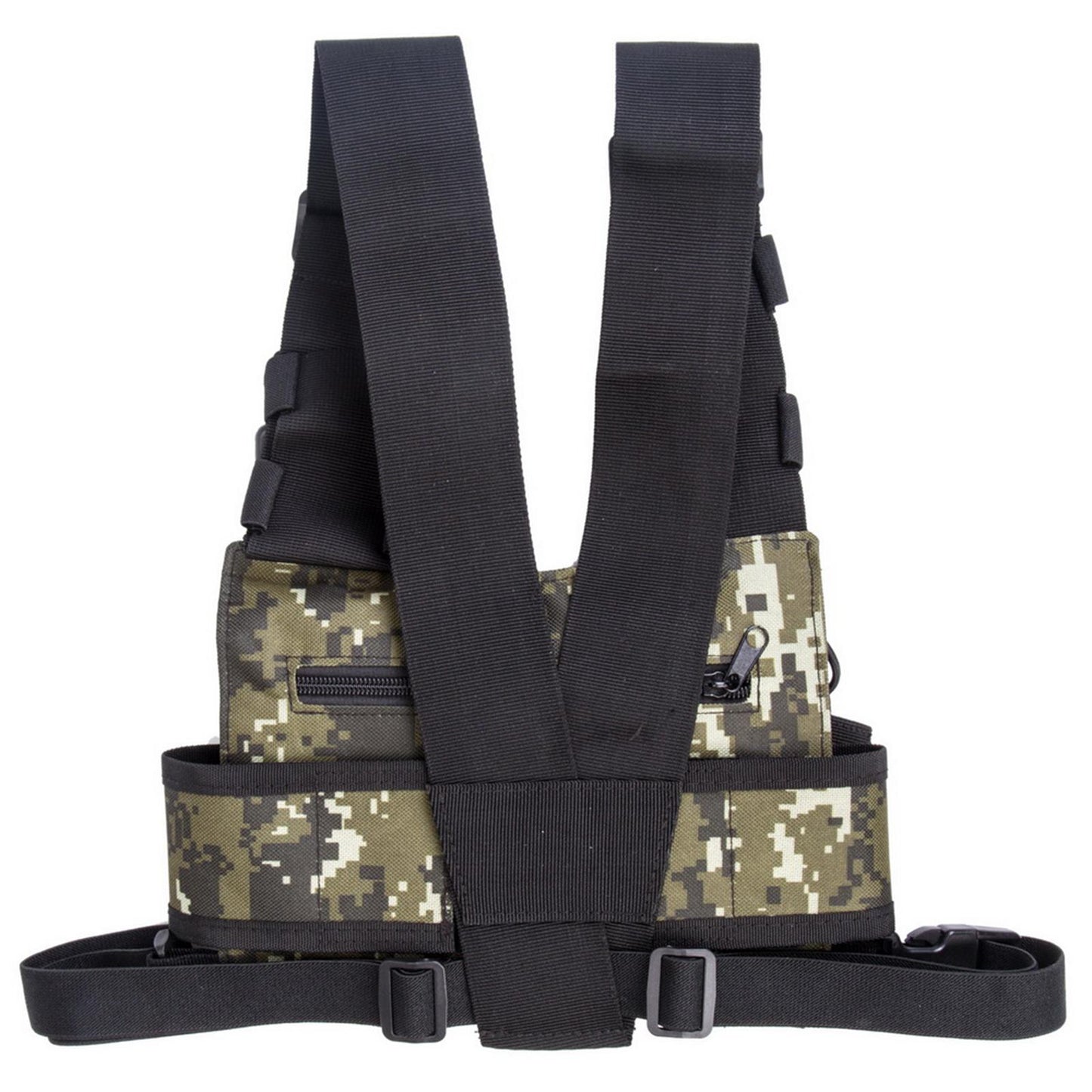 Radio Chest Harness Rig Holster Pack Universal for Camping Fishing Traveling Style D